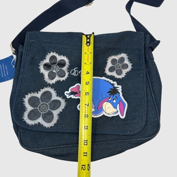Disney Eeyore Denim Shoulder Bag With Floral Appliques - Picture 8 of 8